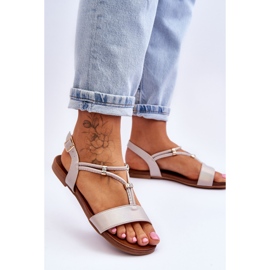 Ženske ravne sandale S.Barski KV-541-120 Zlato zlatna 2