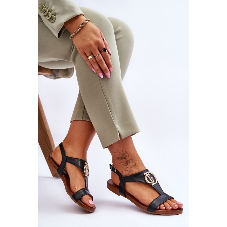 Ravne sandale S.Barski KV-5541-32 crne crna 1