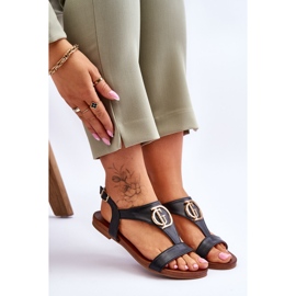 Ravne sandale S.Barski KV-5541-32 crne crna 2