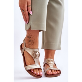 Ravne sandale S.Barski KV-5541-32 Zlato zlatni 1