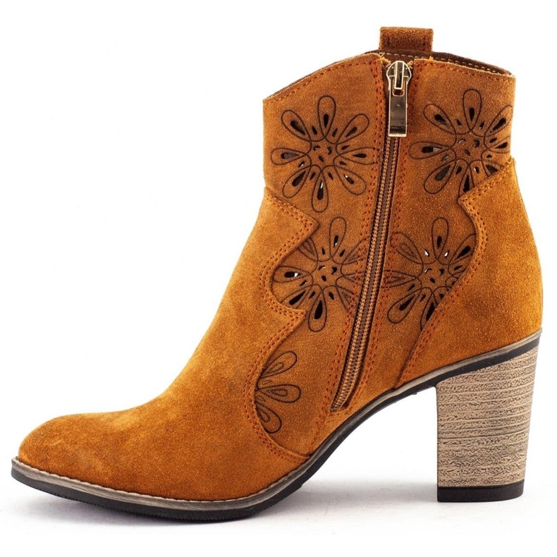 Olivier Ažurne štikle Lena crvena naranča 1