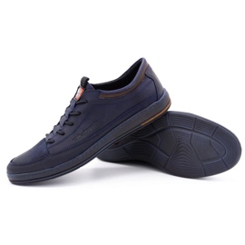 Polbut Muške ležerne kožne cipele K22 tamnoplave sa smeđom bojom smeđa mornarsko plava raznobojna 3