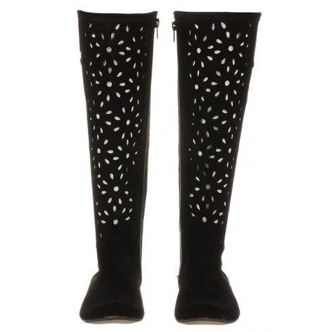 Olivier Ženske crne ažurne čizme crno 2