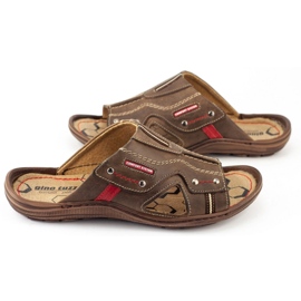 Olivier Muške smeđe papuče od 334GT smeđa 2