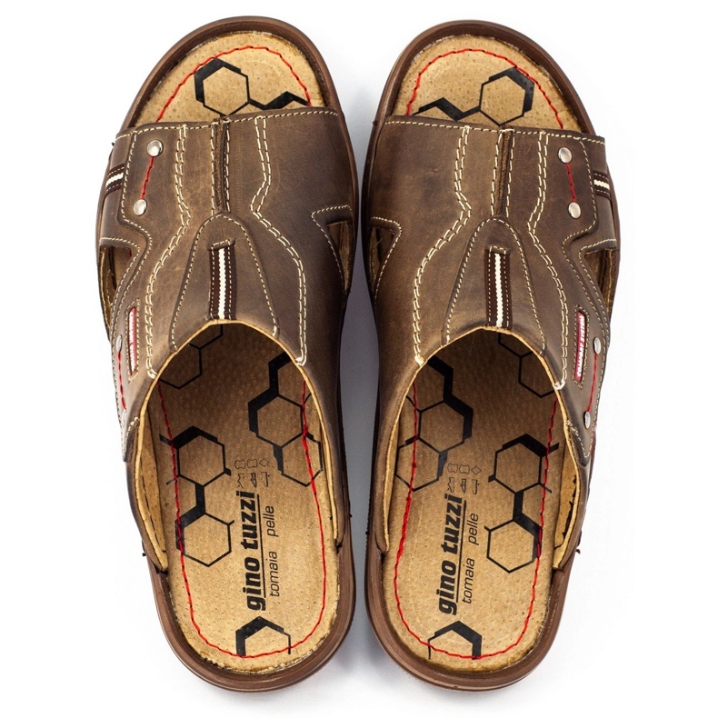 Olivier Muške smeđe papuče od 334GT smeđa 1