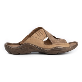 Mario Pala Muške smeđe papuče 400 smeđa 1