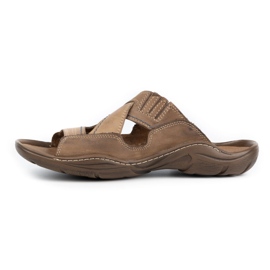 Mario Pala Muške smeđe papuče 400 smeđa 2