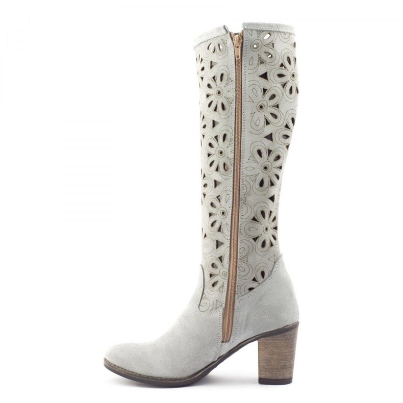 Olivier Ažurne čizme na sivoj peti siva 1