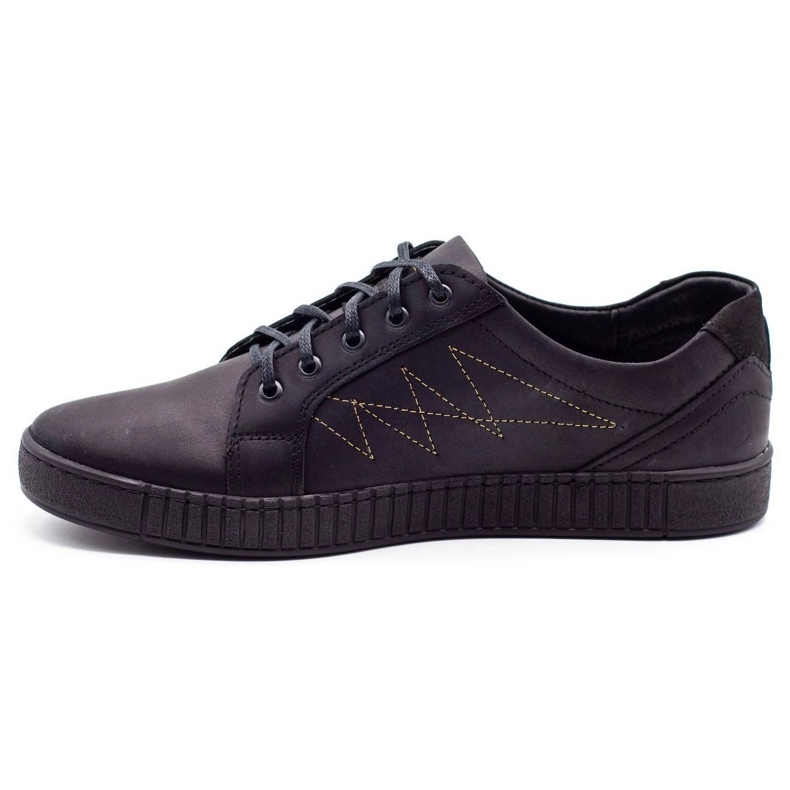 Polbut Ležerne muške cipele J66 crne sa zlatom višebojan 1