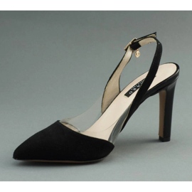 Lizard Crne sandale na visoku petu 04765 crna 1