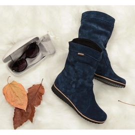 Olivier Kožne čizme Emi Warm Blue plava 1