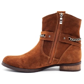 Olivier Ženske čizme izolirane lancem Luna crvena narančasta 1