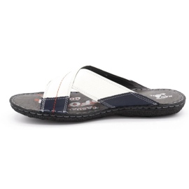 Kampol Muške kožne papuče 200 / B bijele bijela 1