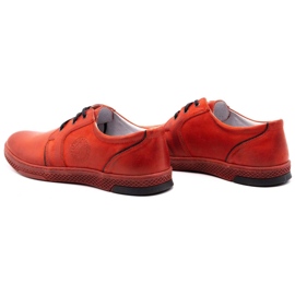 Joker Muške kožne casual cipele 322/2 crvene crvena 9