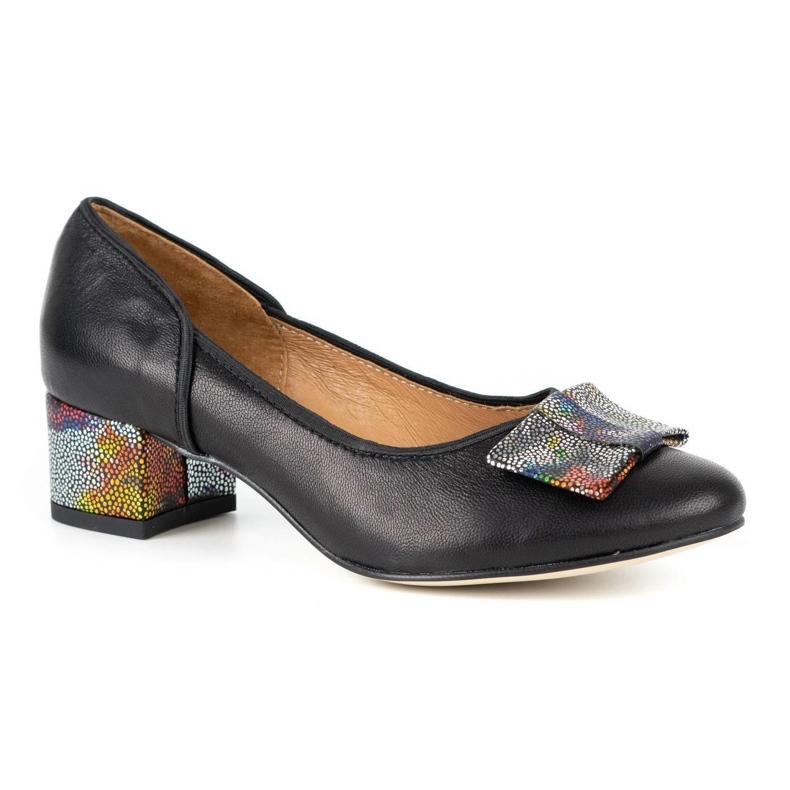 Olivier Ženske kožne cipele s visokim potpeticama 2261 crne crna 1