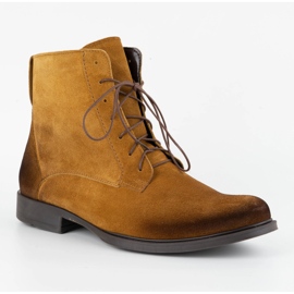 Olivier Muške zimske kožne čizme 7006KB smeđe smeđa 1