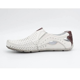 Olivier Muške bijele kožne mokasine 901 ljetne cipele bijela 2