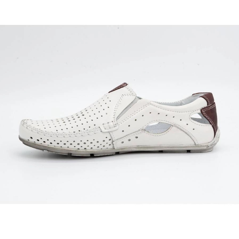 Olivier Muške bijele kožne mokasine 901 ljetne cipele bijela 2