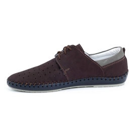 Olivier Muške kožne ljetne cipele 744LMA bordo raznobojna 1