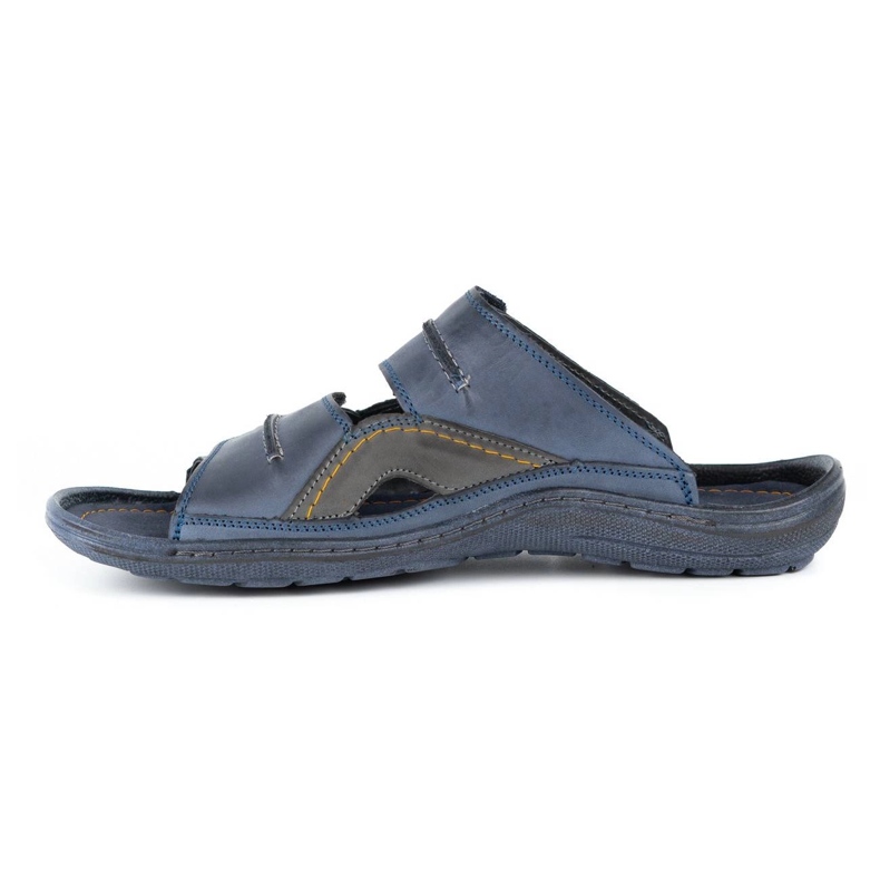 Olivier Muške kožne papuče 335GT tamnoplave plava 1