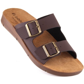 Udobne papuče Inblu M CM000028-043 smeđa 1