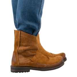 Olivier Kožne muške čizme 553KZ crvene smeđa 1