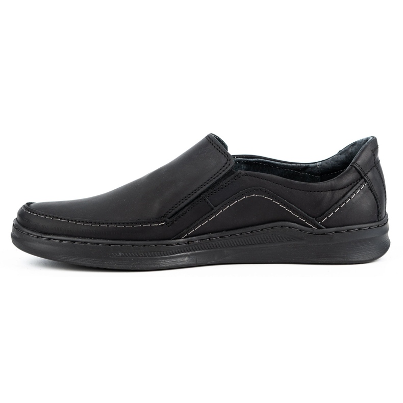 Olivier Muške kožne natikače SLIP-ON 216GT crne crna 1