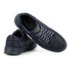 Olivier Ležerne muške kožne cipele 297GT tamnoplave plava 4