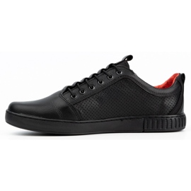 Polbut Muške ležerne kožne cipele 2121P/2 crne crno 1