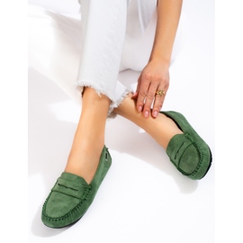 Ženske zelene natikače od brušene kože Shelovet zelena 1
