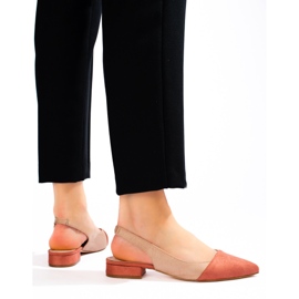 Ženske cipele s otvorenom petom Shelovet bež 1