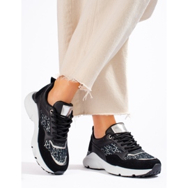 Crne Shelovet ženske tenisice s debelim potplatom crno 2