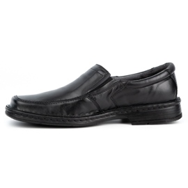 WASAK Muške kožne slip-on mokasine 0114W, crne crno 1