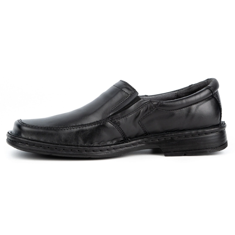 WASAK Muške kožne slip-on mokasine 0114W, crne crna 1