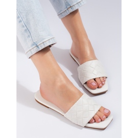 Goodin Bijele papuče od eko kože bijela 2