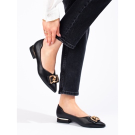 Ženske Vinceza crne cipele s ravnom petom smeđa 1