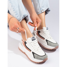 Ženske tenisice na debelom potplatu Shelovet bijele bijela 1