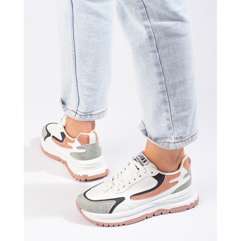 Ženske tenisice na debelom potplatu Shelovet bijele bijela 2