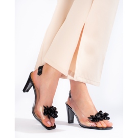 W. Potocki Crne prozirne sandale Potocki crna 1