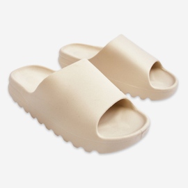 PS1 Modne papuče s platformom svijetlo bež Estella 1