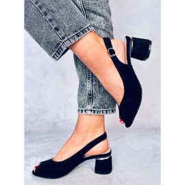 BM Venus crne sandale na petu crno 2