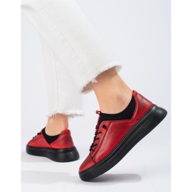 Crvene kožne ženske cipele T.Sokolski crvena 2