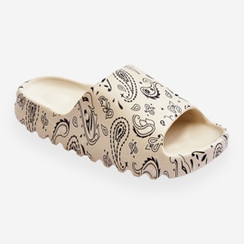 PS1 Moderne ženske papuče na masivnoj platformi bež lorette 1