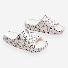 PS1 Modne ženske papuče na masivnoj platformi Bijele Lorette bijela 1