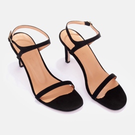 Marco Shoes Sandale na visoku petu crna 1