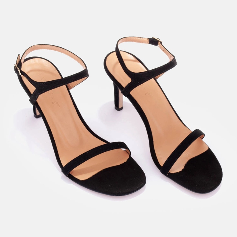 Marco Shoes Sandale na visoku petu crna 1