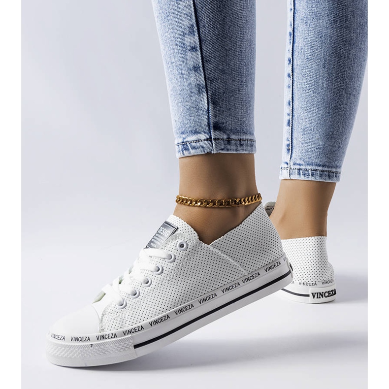 Vinceza bijele ažur tenisice bijela 1