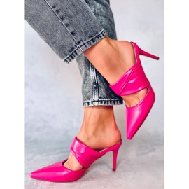 Mule na petu Charisse Fuchsia Stiletto ružičasta 2