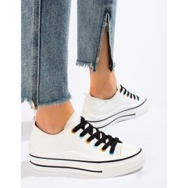 Ženske tenisice na platformu Shelovet bijele boje bijela 2