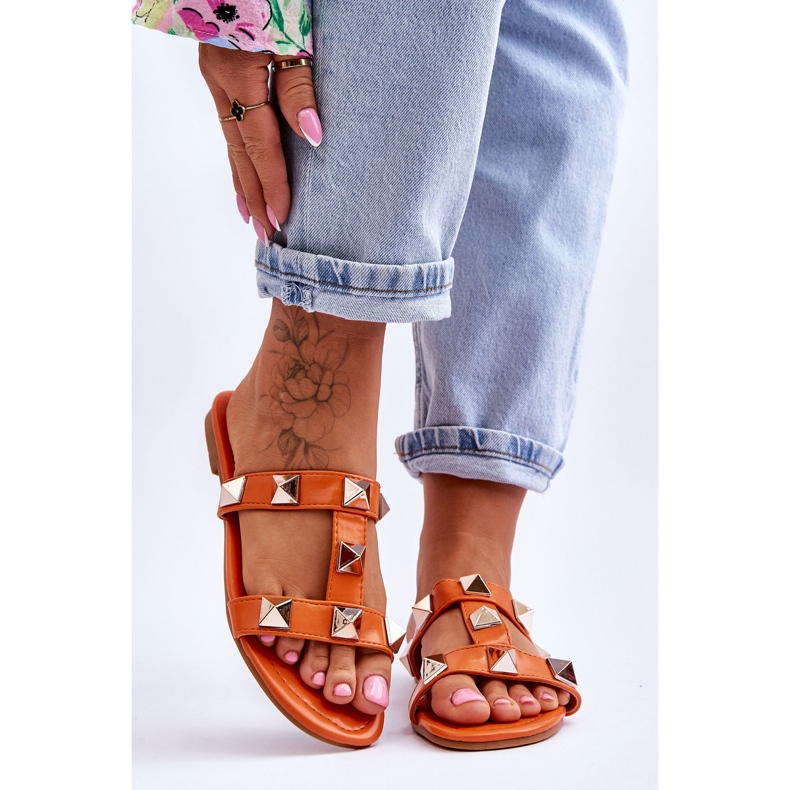 Narančaste Mercure ženske papuče s velikim nitnama narančasta 1